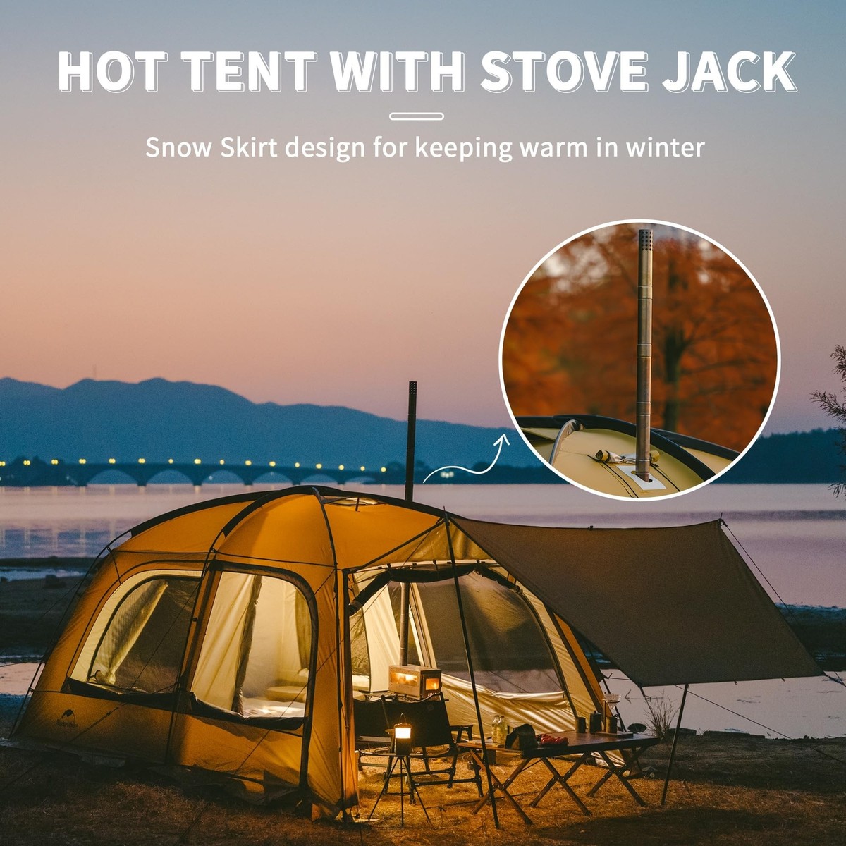Naturehike Dune Hot Tent with Stove Jack, Waterpooof UV