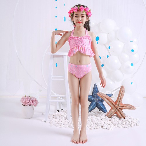Children Mermaid Tail Swimsuit Set Costume Cosplay Girls Beach Bikini Swimming - Picture 8 of 30