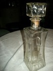 Vintage Clear Glass Liquor Decanter - Star Design on Each Side — photo 1