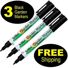 Artline EK-780 Garden Marker, Black Ink, 0.8mm Bullet Tip, 3 Each