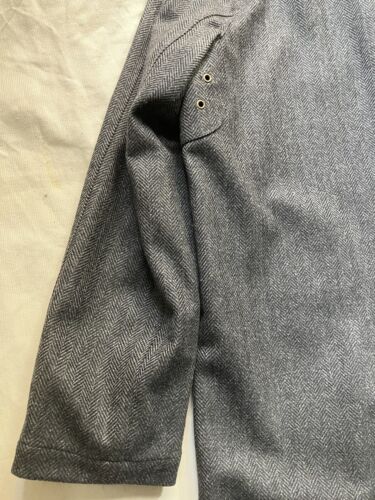Turnbull & Asser Wool Cashmere Gray Herringbone Trench Coat 38 Made England mint - Picture 15 of 23