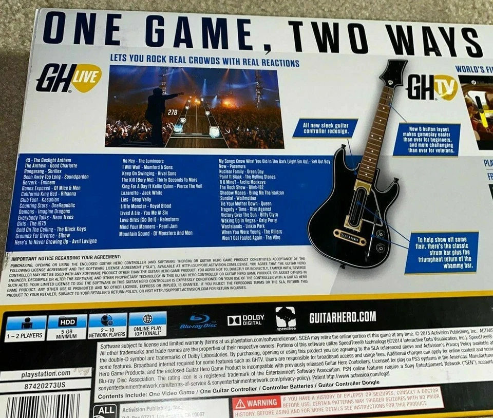 Guitar Hero Live Bundle (PlayStation 3, 2015) - Image 4 of 4