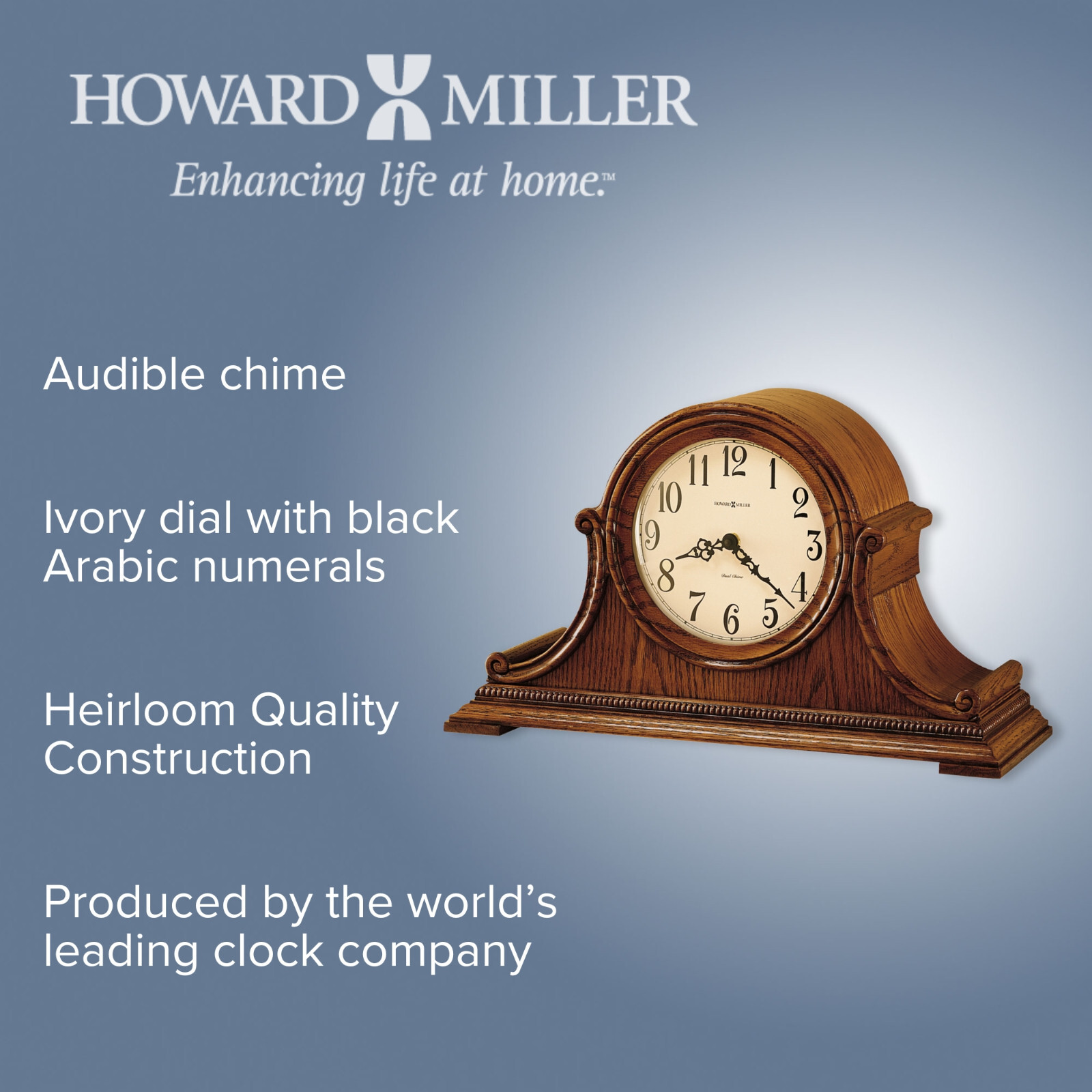 Howard Miller 630152 Hillsborough Mantel Clock Kitchen MPN 630152 for