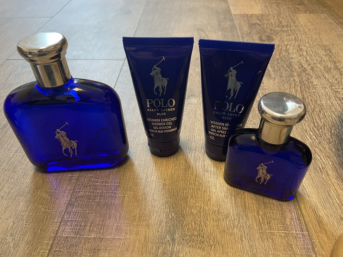 POLO BLUE/RALPH LAUREN 4 Piece Set With Travel Case B-d18 | eBay