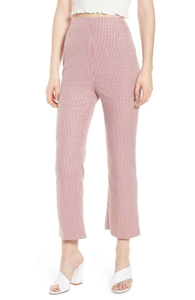 High rise shop gingham pants
