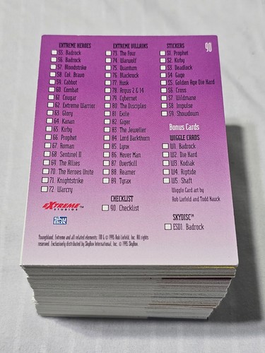 1995 SkyBox Youngblood Comic Art Complete Card Set (1-90) - Picture 2 of 4