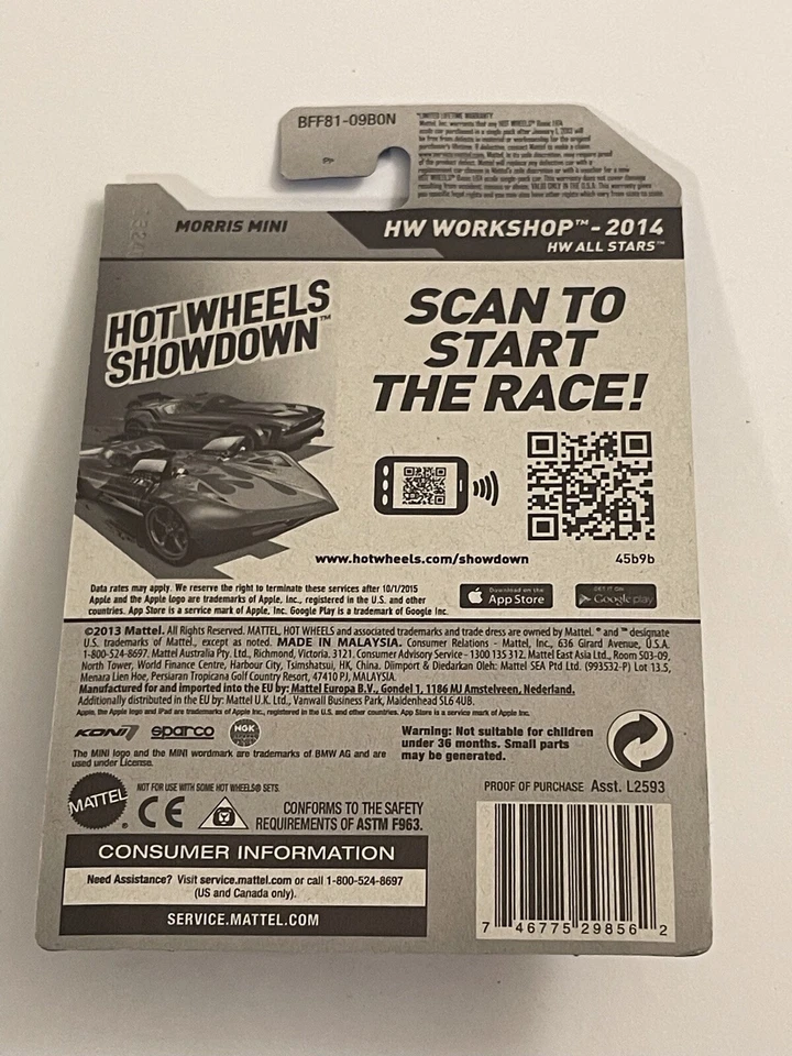 Morris Mini #194 2014 Hot Wheels. Se envía en una caja Foto 4 de 4