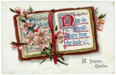 Vintage Postcard A Joyous Easter Now Is Christ Risen....Signed G.B. Sully
