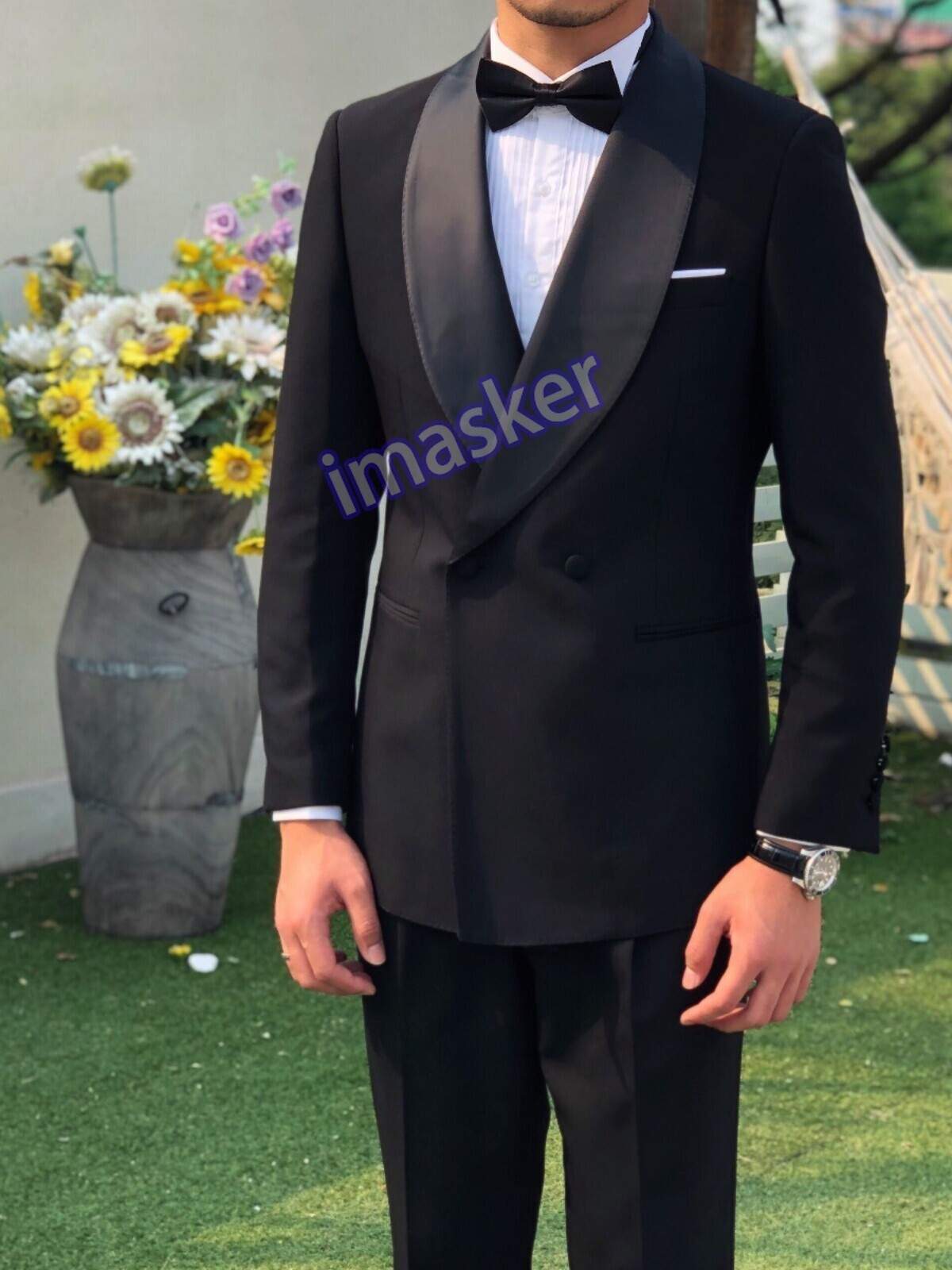 Korean Youth Fashion Wedding Suit Two-Piece Set for Men