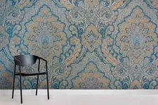 3D Damask Pattern Wallpaper Wall Mural Removable Self-adhesive Sticker963
