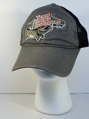 TEAM RHINO OUTDOORS 3D Logo Mesh SnapBack Hat Bass