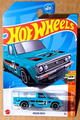 Hot Wheels Mazda REPU Arancione HW Hot Trucks 2022 24/250, Scala 1:64, In Custodia Protettiva KLAS Car Keeper, Per Collezionisti
