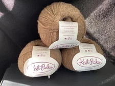 3 Knit Picks “Palette” 100% Peruvian Highland Wool-Color: Camel Heather