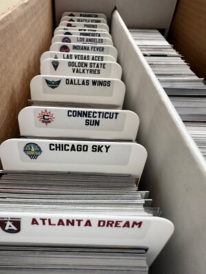 (15) TALL Sports Card Dividers with 15 FREE WNBA Teams Logos Labels