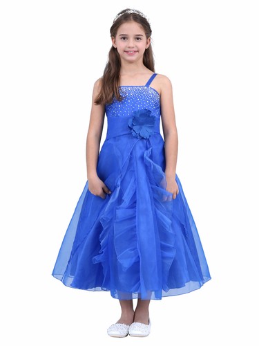 Petals Flower Girls Wedding Dress Birthday Party Bridesmaid Maxi Gown Princess - Picture 74 of 81