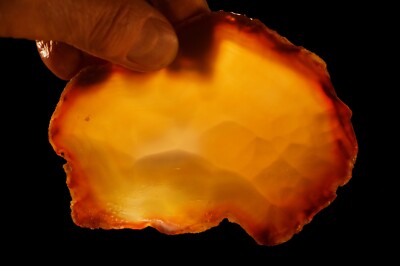 RARE 1960's Agate Geode Slab 5'' x 4'' Lapidary Cabbing Rough Slice Rock Slab
