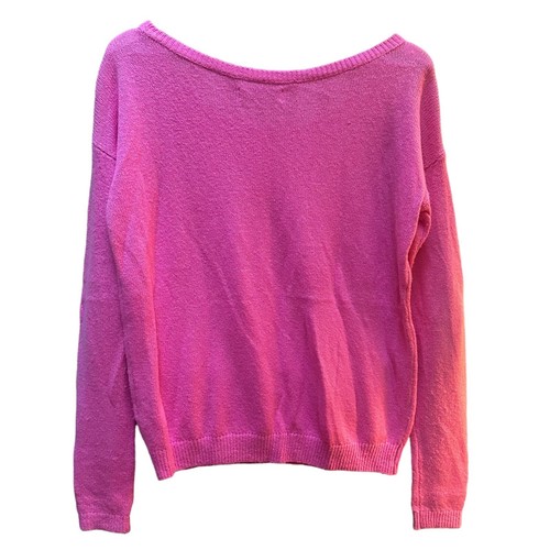 Abercrombie & Fitch Sweater Hot Pink Scoop Neck Boho Slouchy Barbie Size Small - Picture 3 of 6