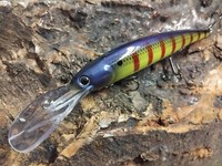 Aew Zander Wobbler Deep Runner Stripped Perch 12CM Hecht Raubfisch KÖDer Minnow