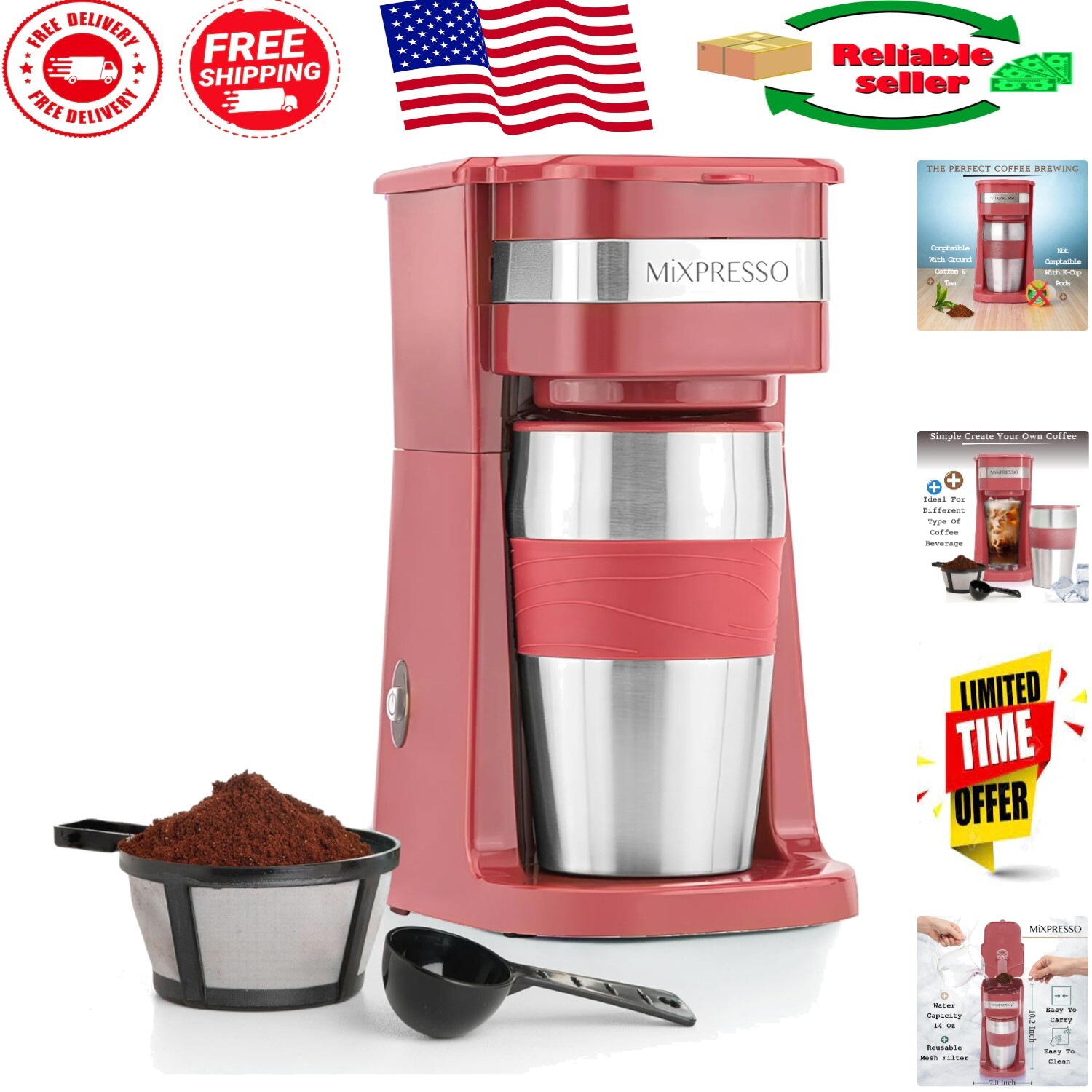& Travel Mug - Fully Automatic With Auto Shut Off