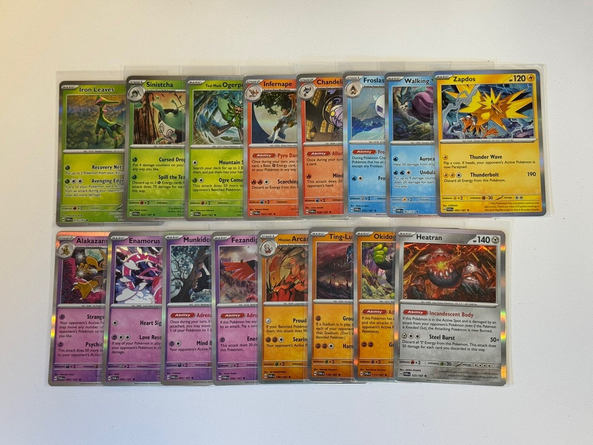 Pokemon Twilight Masquerade Cards 1-167 Common,Uncommon,Holo