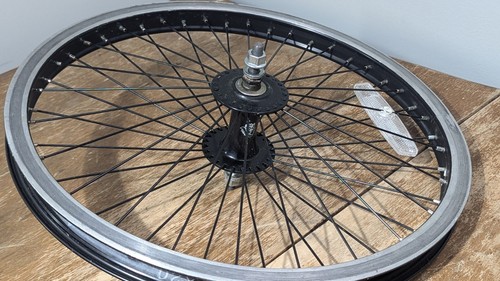 Retro 2000s Alexx MX22 Rim Set Mongoose High Flange Hubs Black Aluminum 20in - Picture 15 of 22