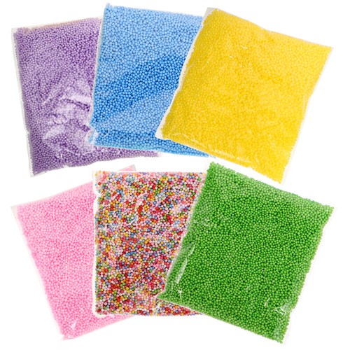 6 Bags Bunte Mikroschaumperlen DIY Bastelmaterial Dekorationsmaterial - Bild 5 von 12