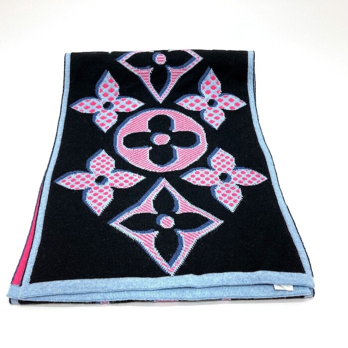 Louis Vuitton Muffler Scarf Echarpe Giant Pop M73895 Black Louis Vuitton Muffler Scarf Echarpe Giant Pop M73895 Black