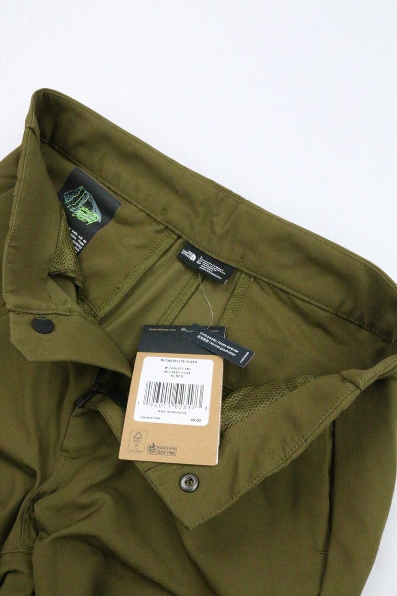 The North Face Womens Project Hiking Pants Size 6 Military Olive
