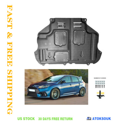 Thick Engine Splash Shield For Ford Focus RS 2016-2018 Front Engine Guard Hard