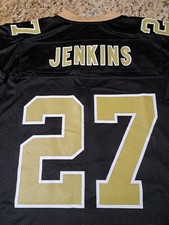 NFL Football New Orleans Saints Malcolm Jenkins #27 Jersey Large Reebok Black LG