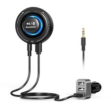 Bluetooth Car Adapter, AUX Bluetooth Adapter for Car/Home Stereo/Hands-Free