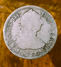 1780 MEXICO ~SPANISH COLONIAL SILVER 2 REALES ~ NICE PROBLEM-FREE COLLECTOR COIN