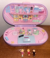 VTG Bluebird Polly Pocket Stamping School Playset 3 figures Vintage