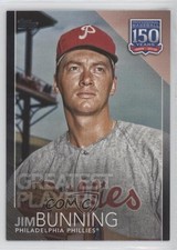 2019 Update 150 Years of Professional Baseball Black 158/299 Jim Bunning HOF 0l2
