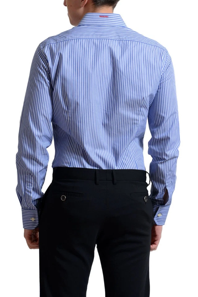Dsquared2 Men's Multi-Color Striped Button Down Casual Shirt US XS S M L - Image 2 of 4
