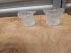 Pair Of Collectible Vintage Fenton Glass Daisy Button Top Hat Candle Holders.