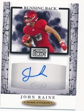 JOHN RAINE 2021 SAGE PREMIER DRAFT #AI67 AUTO AUTOGRAPH FOOTBALL MINT