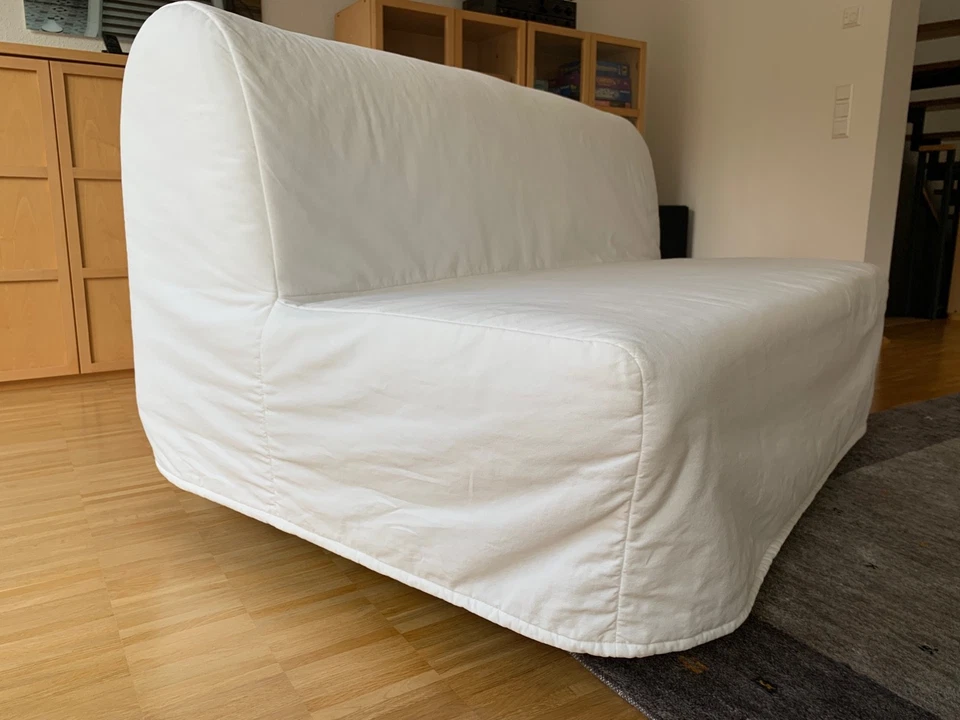 IKEA Lycksele 2er Bettsofa mit Matratze 140x188 cm und weißem Bezug (NP 299€) - Bild 3 von 4