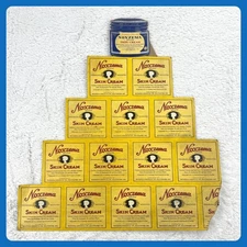 Noxzema Skin Cream Display Sign 1930s 1940s Cardboard Easel Back Vintage USA