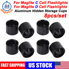 For Maglite C or Maglite D Cell Dry Storage Hidden Cups Aluminum Non Freeze Plug