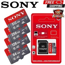 Sony Micro SD Card 128GB 256GB 512GB 1TB U3 A2 Class 10 High Speed Work
