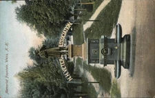 Weirs Beach,NH Memorial Fountain Belknap County Metropolitan News Co. Vintage PC