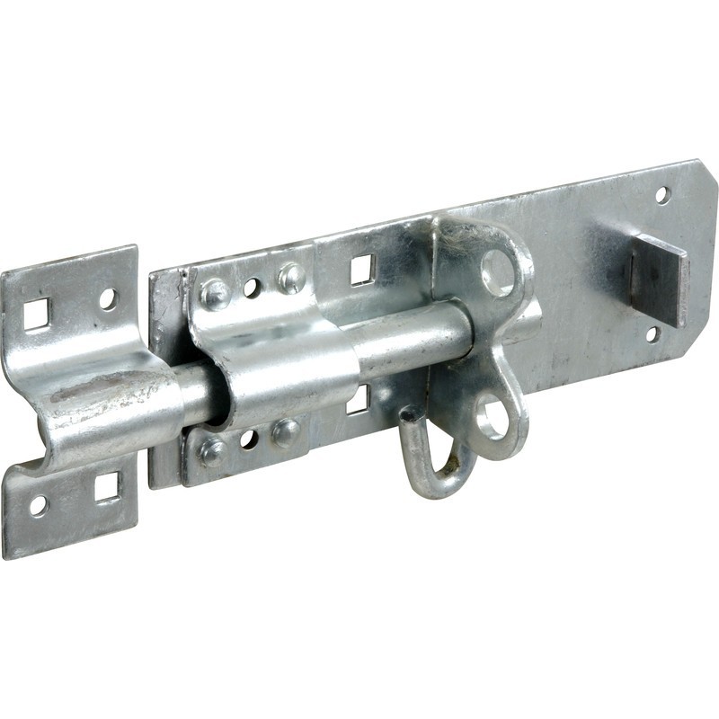 Asec 150mm 6"" Heavy Duty Padlock Bolt Galv Iron AS3225