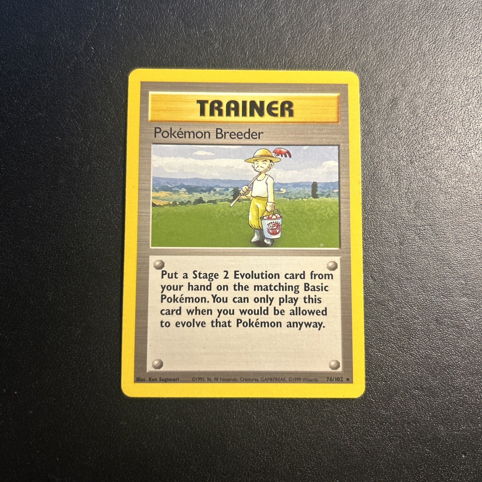 Pokemon Breeder 76/102 Base Set Pokemon Card Regular Rare Lightly Played LP