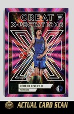 2023-24 Donruss #20 Dereck Lively II Great X-Pectations Purple Laser Holo #/99