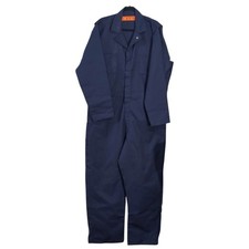 Red Kap Men's Twill Action Back Coveralls 46 RG Navy Blue Work Jumpsuit Mechanic