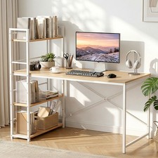 Artiss Computer Desk Shelf Home Office Study Table Oak 120CM — image 8