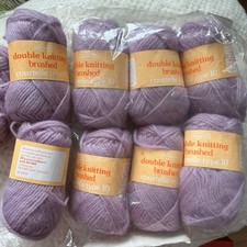 Vintage Keynote Brushed acrylic double knitting 8 X 20g balls lilac