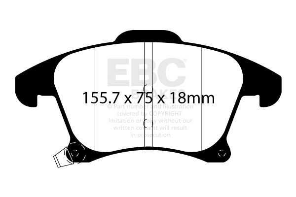 EBC PD03KF1525 HIGH PERFORMANCE BRAKE KIT Front