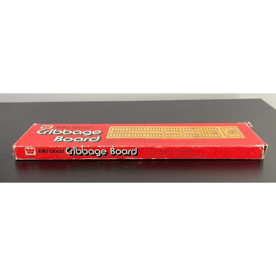 00687 Whitman Solid Wood Cribbage Board Game For 2-6 Players No Pegs - Image 2 of 4